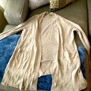 a cream colored cardigan!!